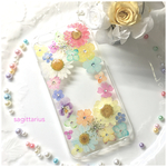 iPhone6(s) カラフル押し花スマホケース 