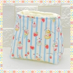 フクロモモンガ　ポーチ　ダブルサイズ　スィーツ　ブルーストライプ