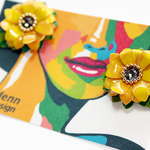 ポップで大人可愛いひまわりの花のピアス・イヤリング