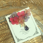 むらさき紫陽花雫ブローチ