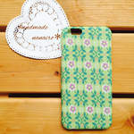 花柄＊green＊iPhoneケース