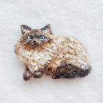 ヒマラヤンブローチ（cat brooch）