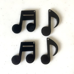 Black Musical Notes Pendant Tops