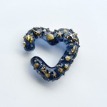 HEART earcuff ( Marin -blue- / マリン ブルー ) // イヤーカフ レジン