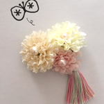 パステルさん（花パールタッセルのヘアピン）