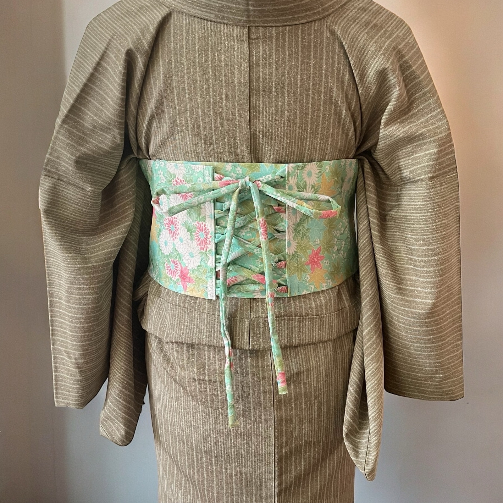 着物リメイクコルセットトップ　 着物帯リメイク　SPUR KIMONO 2a3b030519be83a870051b77a8e364