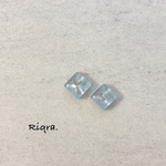 ガラスタイルの海ピアス＊水色