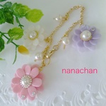 バックチャーム☆キーホルダー☆3色お花