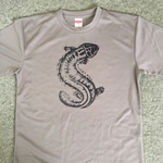 オオサンショウウオ ドライTシャツ グレー グッズ