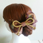 【佐賀錦】和装用髪飾り（リボンヘアコーム）⑥