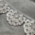 ♡[実物のお色味と違う場合があります] インド刺繍リボン　花　インド刺繍　スパンコール　刺繍リボン　リボン　りぼん　※10月8日よりゆうパケットにて発送