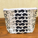 新春sale!ヴィンテージリボンレースと黒猫のポーチ