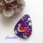 オリエンタル・ドロップ ＊　刺繍ブローチ