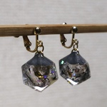 【ころんと。】黒　イヤリング・ピアス