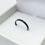 『～光沢のある輝き～』 アンティークブラック シンプル リング 指輪 ステンレス 刻印 名入れ 〈1本価格〉