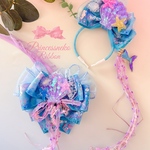 🧜‍♀️人魚姫①🧜‍♀️Princessカチューシャ&チョーカーセット👸撮影用🐟夢の国🏰撮影会　誕生日💖