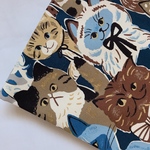 【オックス55×50】colorful cat・ネイビー