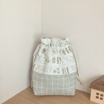 保温保冷シート付き巾着袋（おにぎり、ドリンク入れに）リス