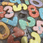 大きめ＊すうじ＊アイシングクッキー(縦約8cmサイズの大きめクッキーです)