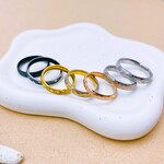 【Hawaiian*】7色から選べる ハワイアンリング ＊ 刻印 誕生石 指輪 サージカルステンレス 〈1本価格〉