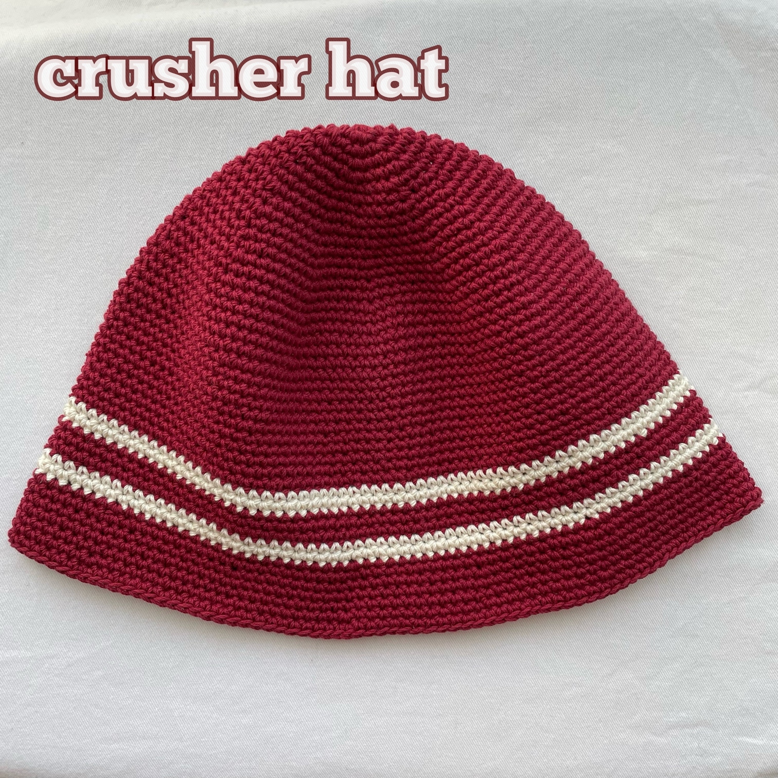 y.a.r.n クラッシャーハット　ヤーン Crochet] Knit with Daiso macrame yarn! Spring/Summer bucket