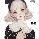 original sticker « no.2048 »     //     人物ステッカー オリジナルステッカー オリジナル人物ステッカー ステッカー cotton melody 