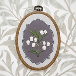  〈刺繍キット〉すずらんの刺繍ミニフレーム