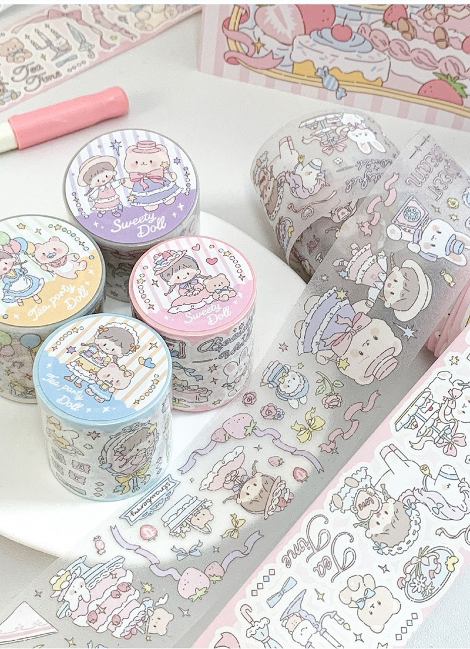 予約販売】 molintaロールシール tea doll - 0001MIMI'S GALLERY