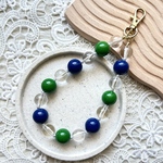 💙💚大粒ごろごろペアカラーアクリルスマホハンドストラップ