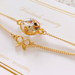  [SALE] ボタニカルブレスレット　リボン２連
