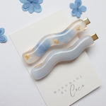 紫陽花 ヘアクリップ 2つセット 