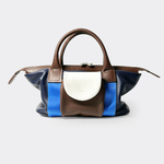 Leather bag #001 Around_ネイビー
