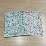 w55×35cm ランチョンマット 黄緑 ミント 白花柄 小学校 女の子 