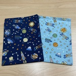 新柄 残りわずか‼️ 【サイズ変更可能】ランチョンマット 紺色 カラフル ロケット 宇宙柄 星 英語 男の子 小学校 給食