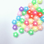 【12.5mm ランダム30個】カラフルフラワーアクリルビーズ 花 Flower 