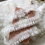 ＊再入荷＊50cm単位 FL240710-C2 綺麗 オーガンジー&レースフリル ストレッチ ブレード 白 ハンドメイド 手芸 素材
