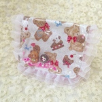 ゆめかわ♡シャカシャカ♡移動ポケット♡ホワイト♡ピンク♡くま♡スイーツ♡フリフリ