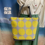 保冷保温　洗える　ファスナー開閉　お弁当バック　ランチバック　トートバック　保冷バック　ショルダー可能　北欧　紫陽花柄