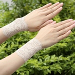 ソリッドカラーのレースリストバンド　日焼け止め　手術痕傷tattoo隠し　2pcs set