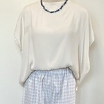 白絣の浴衣からワイドパンツ・・M〜Lサイズ