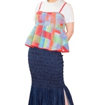 mokemoke gather sleeveless top[Red]<スラッシュキルト>