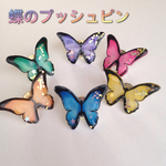 カラフル蝶のプッシュピン/マグネット