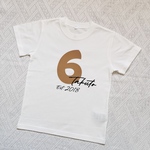 《名入れ》バースデーTシャツ　お名前追加　お誕生日　プレゼント　