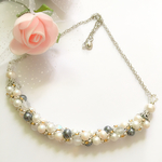 ルナとラメのペレンクロッシエネックレス