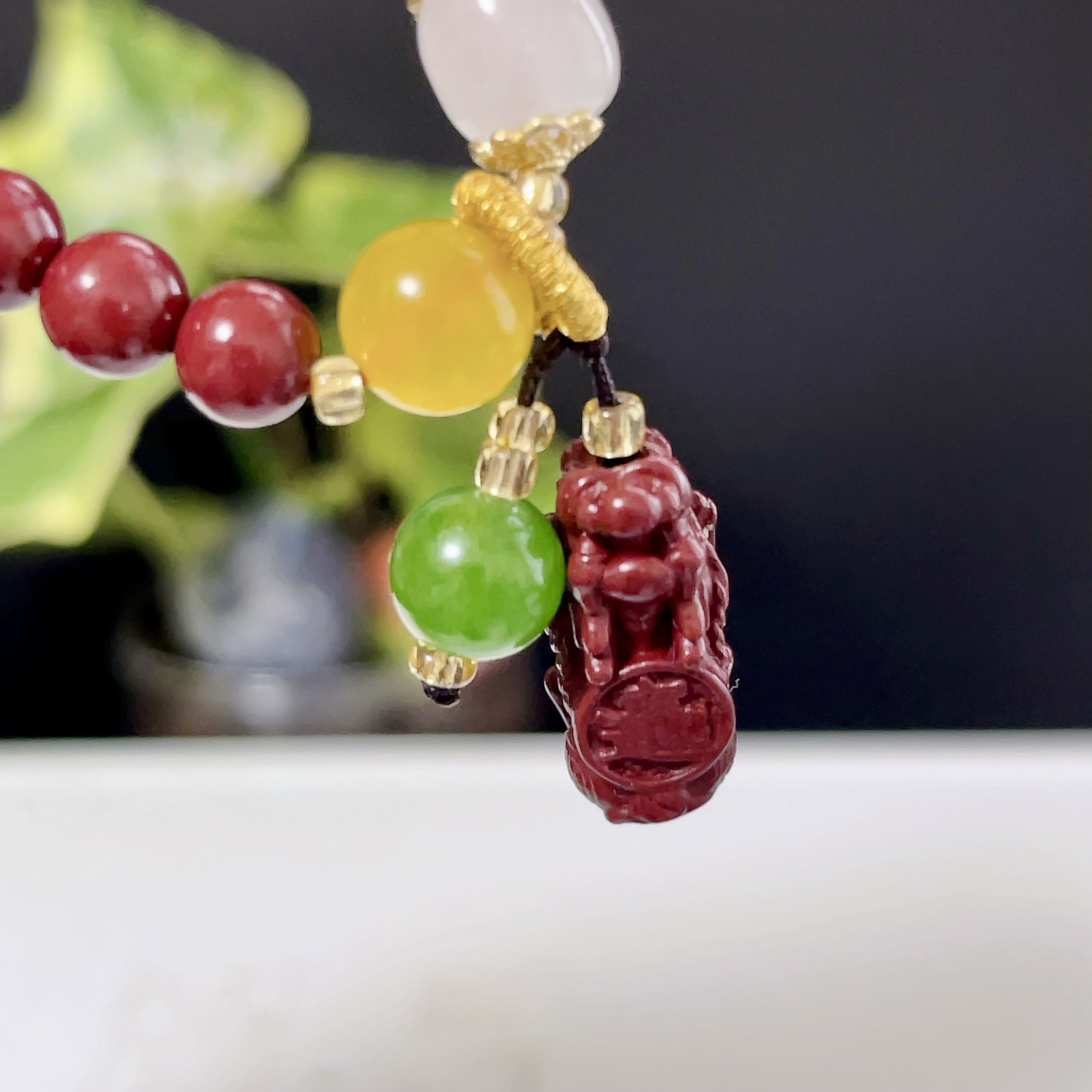 朱砂 辰砂 ブレスレット シナバー 天然石 パワーストーン 【高