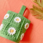 お花モチーフ🌼ワンハンドルバッグ♡スペアミントcolor