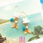 🌺🌺再販致します🌺🌺 kohala＊夏＊シェル＊幸せモチーフ＊ホエールテール＊ターコイズ＊天然石