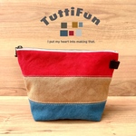 tuttifun＊stripe pouch -red