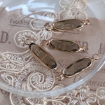 クリアブラウンガラスコネクターチャーム2個♡