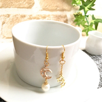 月と星のアシンメトリーピアス